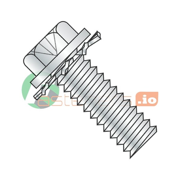 Newport Fasteners #8-32 x 3/8 in External Hex Machine Screw, Zinc Plated Steel, 8000 PK 493330 - main
